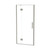 Raya Shower Door Set 1000 3 Sided Brushed Nickel