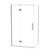 Raya Shower Door Set 1200 x 900 2 Sided Brushed Nickel