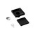 Square Tile Inset Shower Drain Matt Black