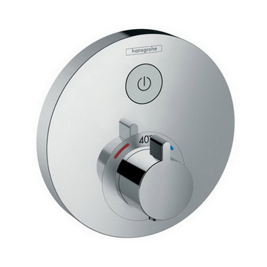 Hansgrohe ShowerSelect S 1-Funtion Thermostat 150mm dia x 82mm H Wall ...