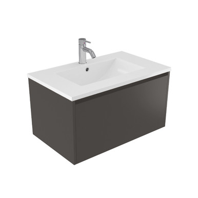 Fucina Vanity Wall 750 1 Taphole Vitreous China Top 1 Drawer Bullet ...
