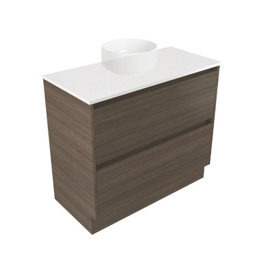 Big Rectangular Stone Cladding Fucina Vanity Floor 900 Motion E Stone Top 2 Drawer Charred Oak Organic ...