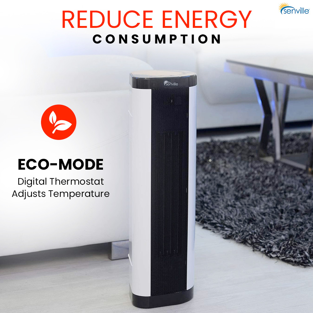 Senville 900W/1500W Tower Ceramic Heater with Remote - SENCH-22