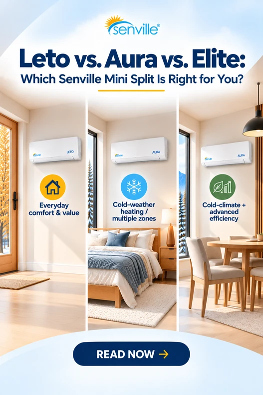 Leto vs. Aura vs. Elite: Which Senville Mini Split Is Right for You?