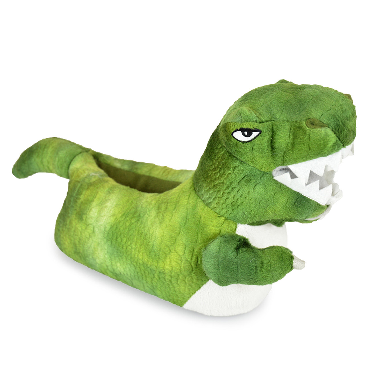 Boys T-Rex Dinosaur Plush Fleece 3D Novelty Slippers | Heat Treats
