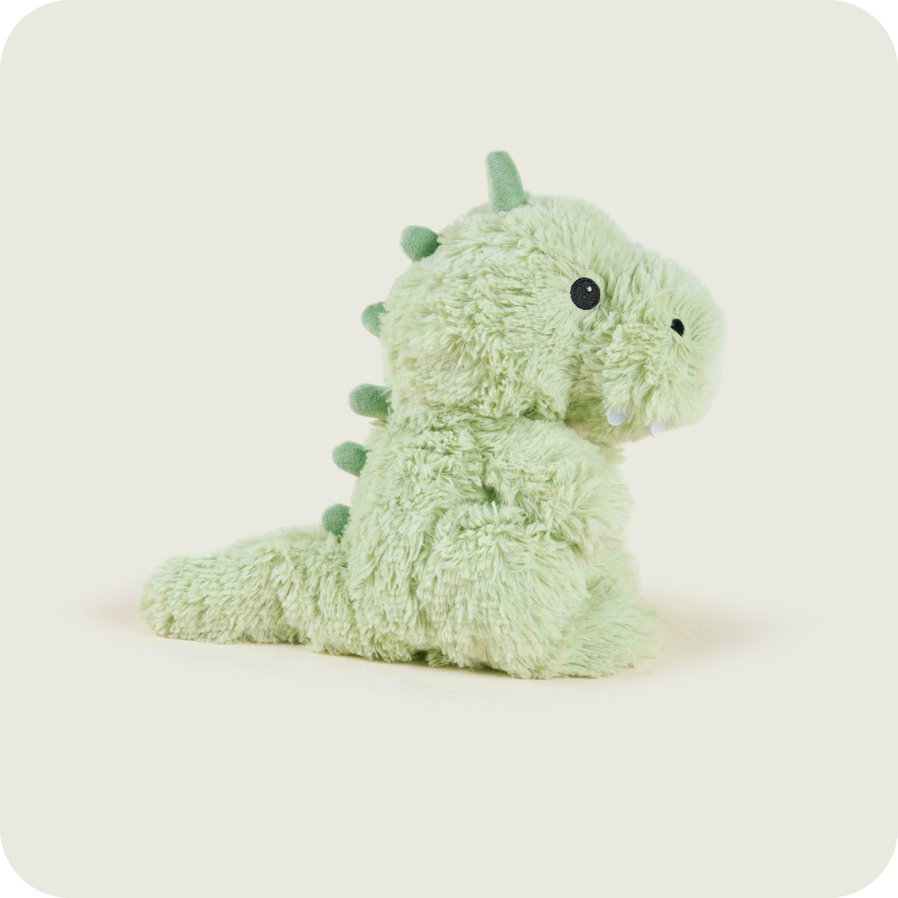 WARMIES Cozy Plush Heatable Stuffed Animal Toy Dinosaur Green Used