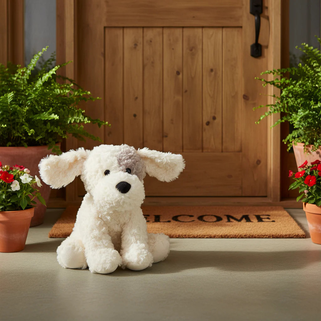 Warmies Cozy Plush Curly Patch Dog Fully Microwavable Toy | Heat