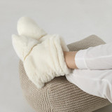 Aroma Home Cream Faux Fur Scented Microwavable Slipper Boots