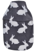 White Rabbits Cosy Grey Fleece 1L Hot Water Bottle & Cover