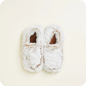 Warmies Beige Fur Microwavable Slippers