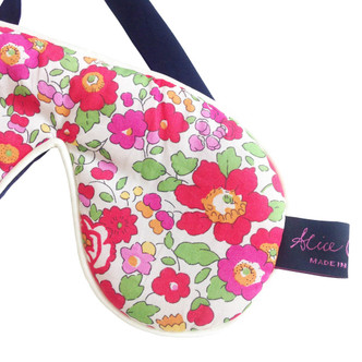 Betsy Red Liberty Print Cotton Padded Eye Mask