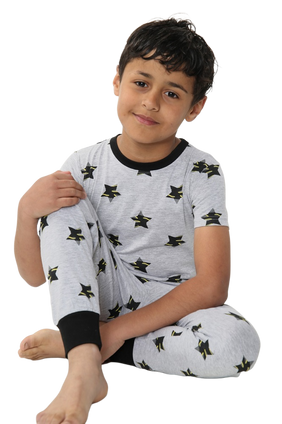 Boys Stars Print S/S Top & Legging Bottom Pyjamas