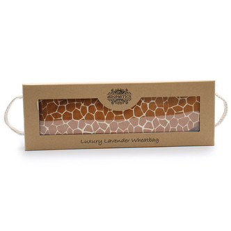 Madagascar Giraffe Calico Cotton Lavender Wheat Bag Gift Boxed