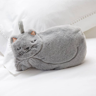 Curled Up Cat Novelty Hot Water Bottle