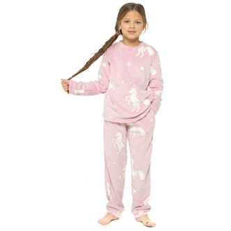 Pink Glow In The Dark Unicorns Fleece Twosie