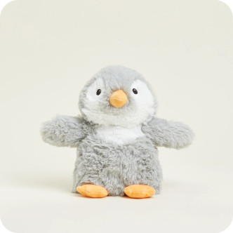 Grey Penguin Cozy Plush Microwavable Toy