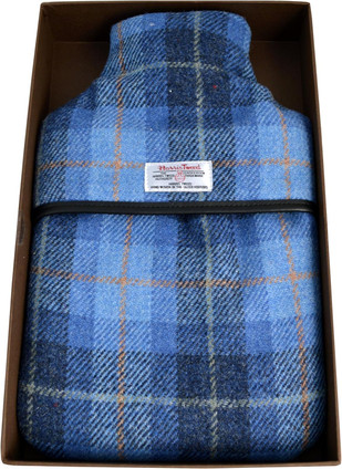 Blue Check Harris Tweed 2L Hot Water Bottle