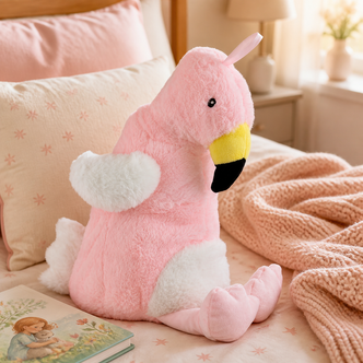 3D Novelty Flamingo Padded Hot Water Bottle