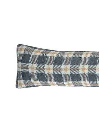 Simple Grey Check Fleece Draught Excluder