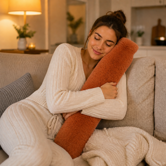 Copper Luxury Faux Fur Long Hot Water Bottle