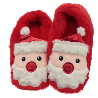 Santa Claus Faux Fur Heat Pack Slippers