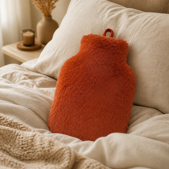 Copper Luxury Faux Fur 2L Hot Water Bottle