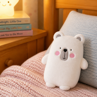 Blushing Polar Bear 750ml Novelty Hot Water Bottle
