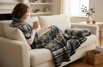 Nordic Winter Design Luxury Fleece Blanket 150x200cm