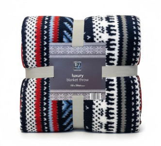 Nordic Winter Design Luxury Fleece Blanket 150x200cm