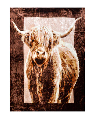 Highland Cow Design Luxury Fleece Blanket 150x200cm