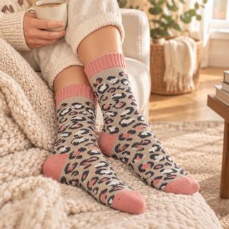 Leopard Therma Feet Extra Warm Thermal Socks
