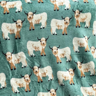 Highland Cows Flannel Fleece Throw 120x150cm Highland Cows Flannel Fleece Throw 120x150cm