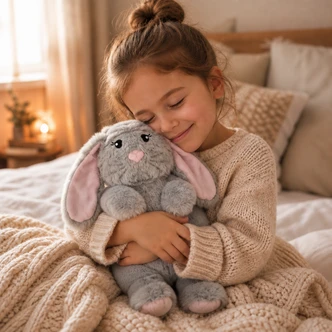 Grey Bunny 3D Novelty Hot Water Bottle