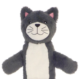 Grey Cat 3D Novelty Long Hot Water Bottle