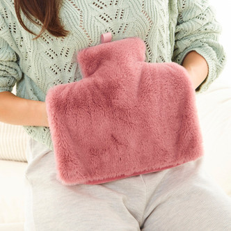 Blossom Luxury Faux Fur Hot Water Bottle Hand Muff
