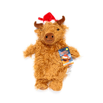 Xmas Highland Coo Novelty Hot Water Bottle