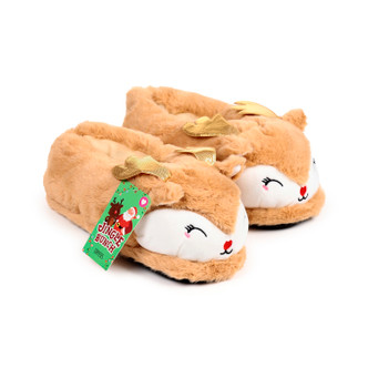 Jingle Bunch Reindeer 3D Novelty Slippers