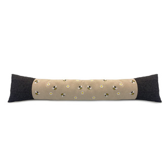 Embroidered Bees Banded Draught Excluder