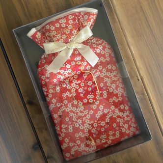 Mitsi Red Liberty Cotton 2L Hot Water Bottle
