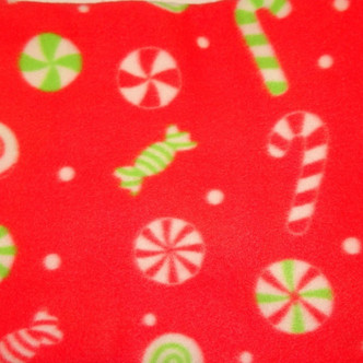 Candy Cane Lightweight Fleece Blanket 120x150cm 