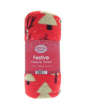 Xmas Forest Lightweight Fleece Blanket 120x150cm 