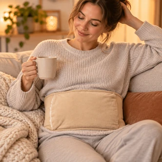 Plain Camel Fleece Hot Water Bottle Body Wrap