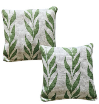 Green Linen Leaf Microwave Hand Warmers x 2 Green Linen Leaf Microwave Hand Warmers x 2