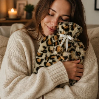 Classic Leopard Faux Fur 2L Hot Water Bottle