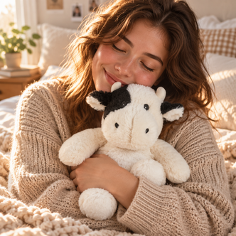 Hotties Marshmallow Cow Microwavable Toy