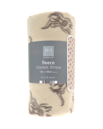 Cream Highland Cow Lightweight Fleece Blanket 120x150cm