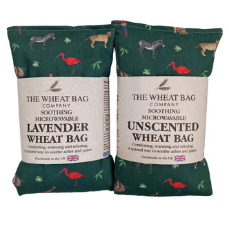 Zoo Animals Cotton Wheat Bag: Lavender/Unscented