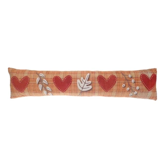 Rustic Autumn Hearts Draught Excluder