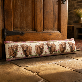 Highland Cows & Thistles Draught Excluder