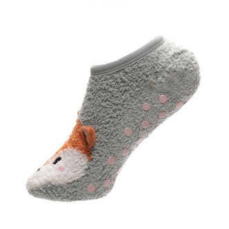 Womens Fox Non-Slip Footsie Socks